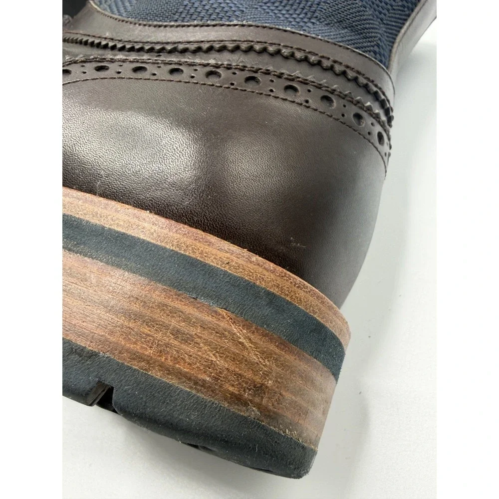Louis Vuitton Outland Brogue Boot Brown Damier Canvas Mens Size UK 10.5 /US 11.5